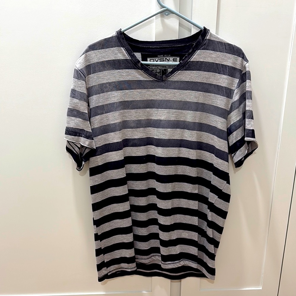 Gray Striped Men's Shirt